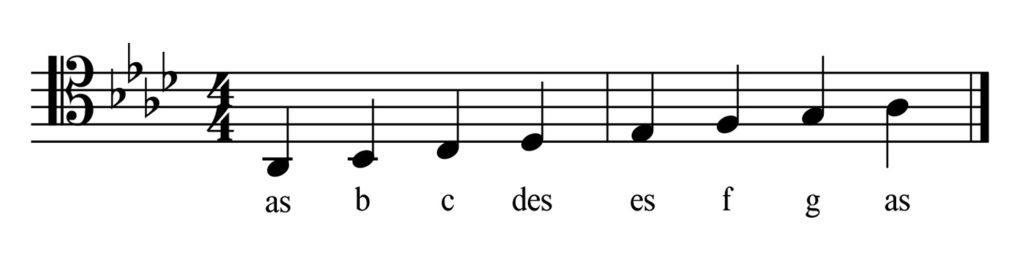 As Dur Tonleiter Tenorschlüssel