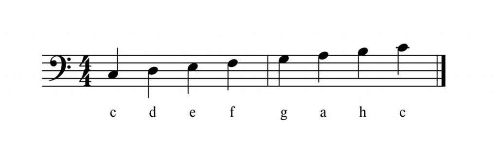 C-Dur im Bassschlüssel