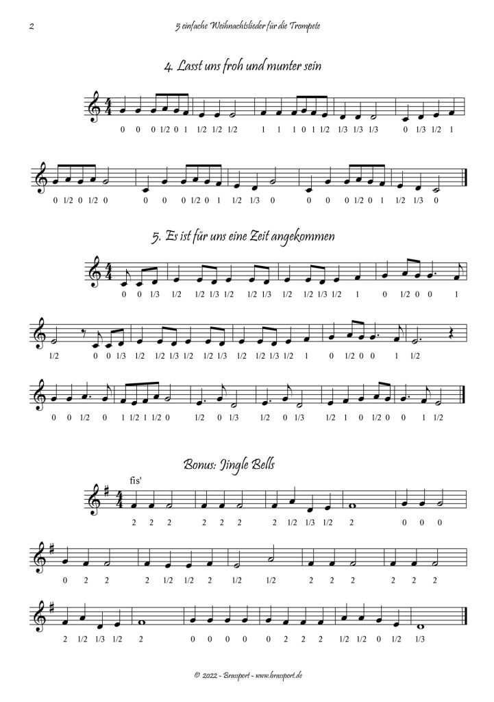 Weihnachtslieder Trompete Seite 2